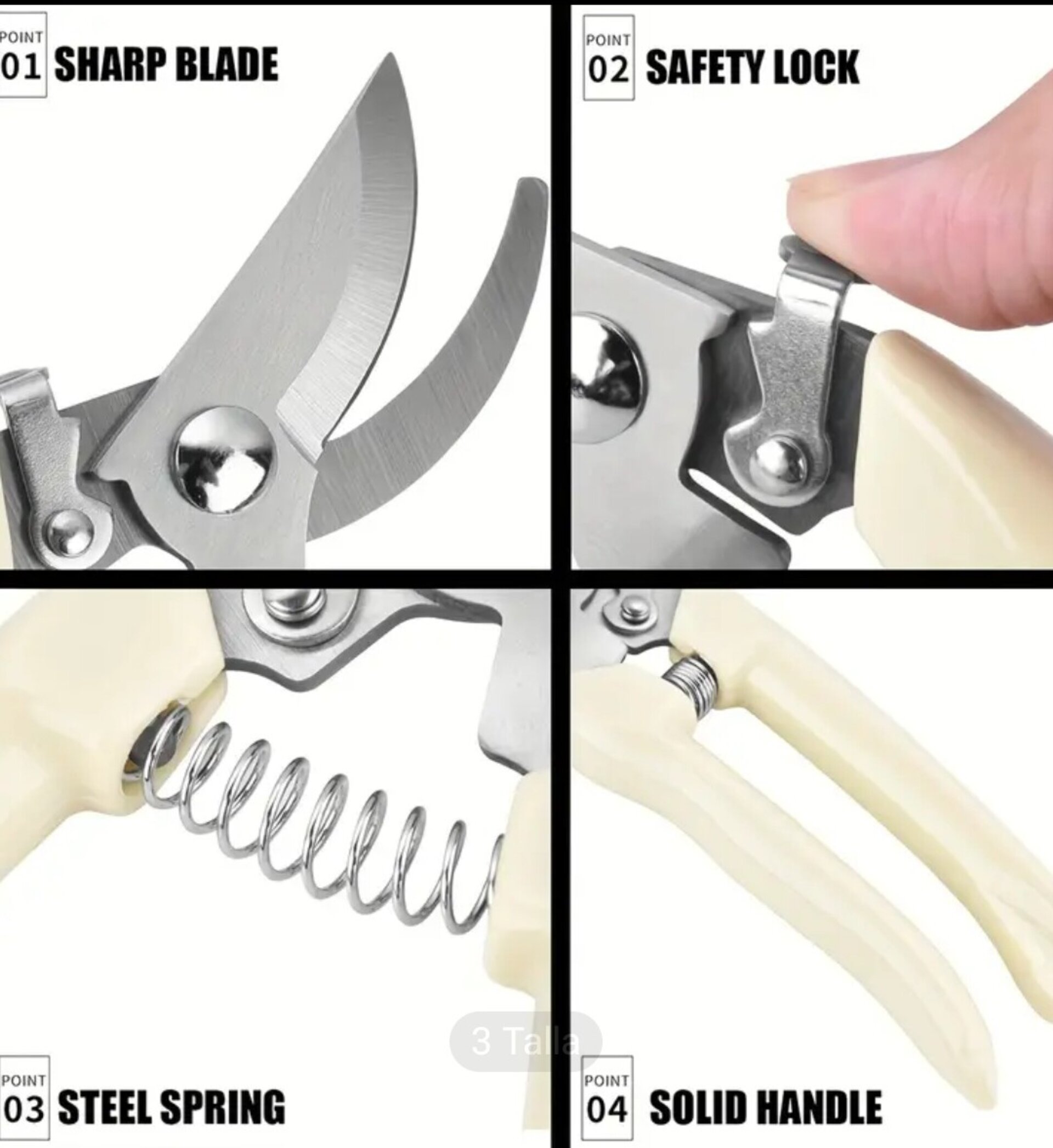 Tijera De Podar Crema - 2